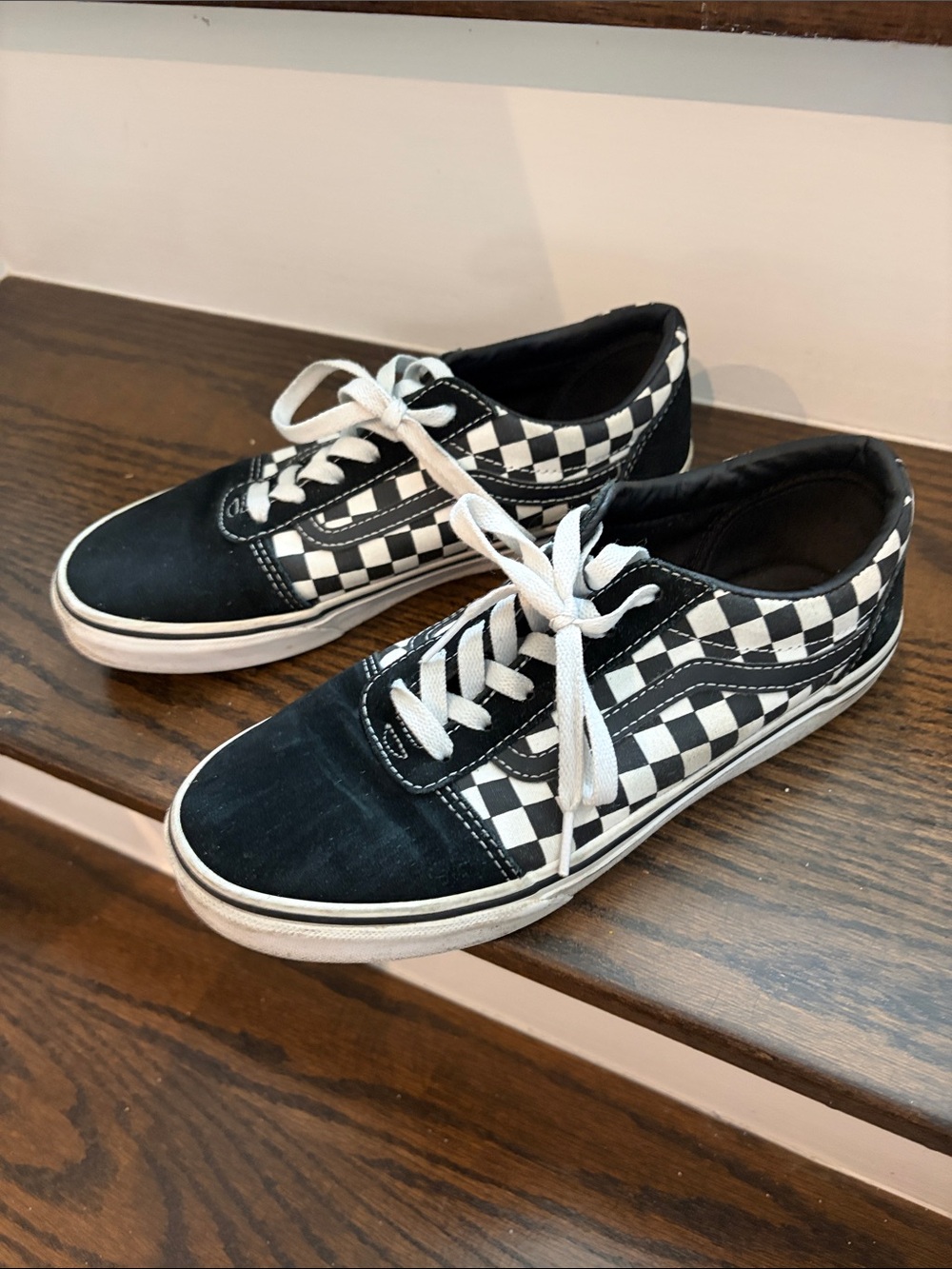 Vans Kids Black & White Checkerboard Old Skool Sneakers
